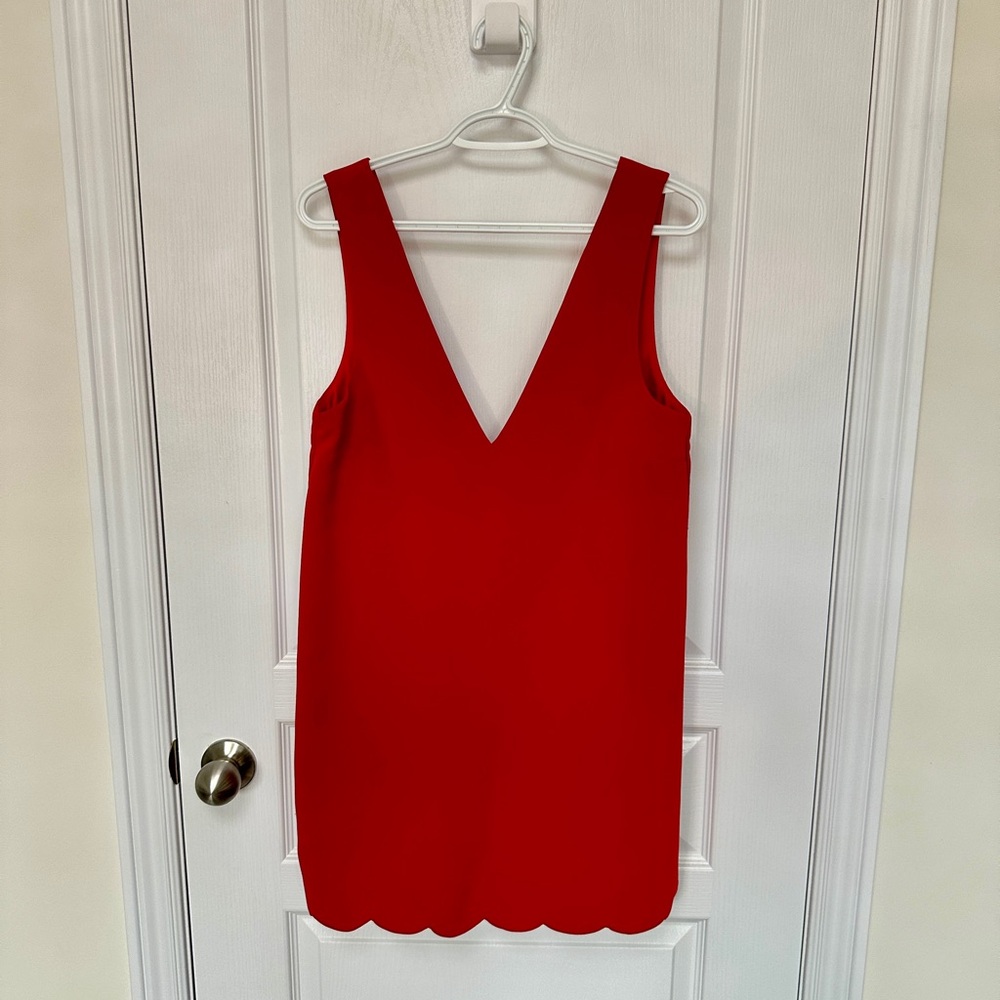 Tobi Red V-Neck Dress